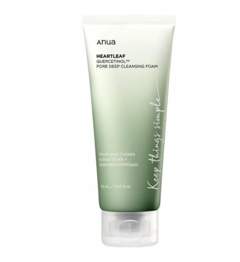 Anua  Heartleaf Quercetinol Pore Deep Cleansing Foam - Αφρός για βαθύ καθαρισμό των πόρων Καθαριστικό Προσώπου, 150 ml