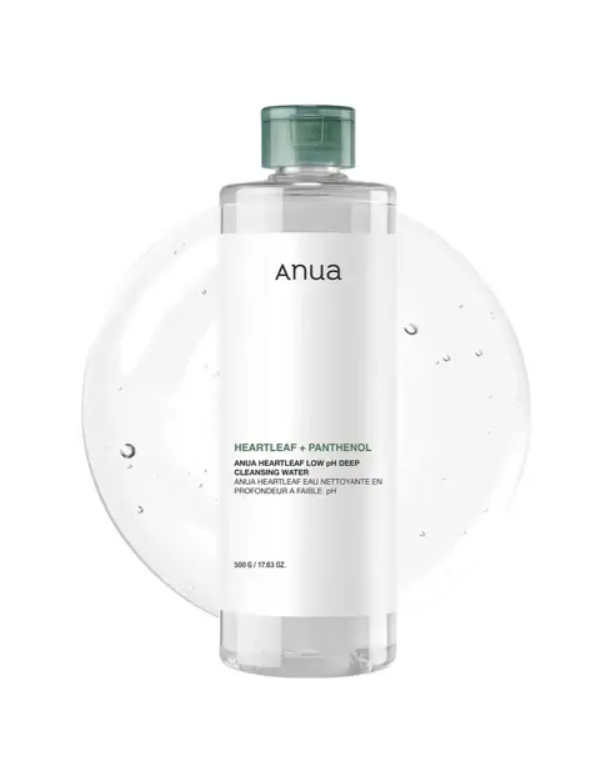 Anua  Heartleaf Low PH Deep Cleansing Water - Απαλό Micellar Νερό Καθαρισμού Καθαριστικό Προσώπου, 500 ml